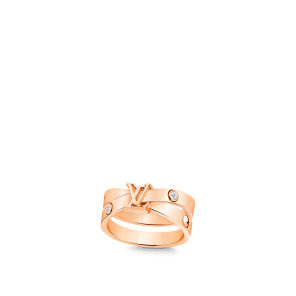 Louis Vuitton Empreinte Ring, Pink Gold And Diamonds